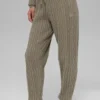 Winter Bliss-broek met kabelpatroon - Licht cacao