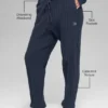 Winter Bliss-broek met kabelpatroon - Marineblauw