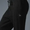 Winter Bliss-broek met kabelpatroon - Zwart