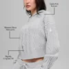 Winter Bliss-hoodie met kabelpatroon - Athletic Heather Grey