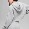 Winter Bliss-hoodie met kabelpatroon - Athletic Heather Grey
