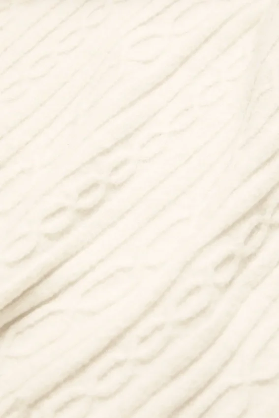 Winter Bliss-broek met kabelpatroon - ivoor