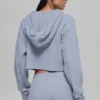 Winter Bliss-hoodie met kabelpatroon - Winter Frost