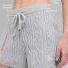 Winter Bliss-korte broek met kabelpatroon - Athletic Heather Grey