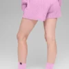 Winter Bliss-korte broek met kabelpatroon – Candy Heart Pink