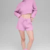 Winter Bliss-korte broek met kabelpatroon – Candy Heart Pink