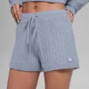 Winter Bliss-korte broek met kabelpatroon - Winter Frost