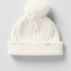 Winter Bliss-muts met kabelpatroon - Ivoor