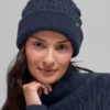 Winter Bliss-mutsen met kabelpatroon - marineblauw