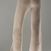 Winter Magic kasjmier broek met wijde pijpen - Flax Heather
