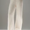 Winter Magic kasjmier broek met wijde pijpen - ivoor