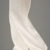 Winter Magic kasjmier broek met wijde pijpen - ivoor