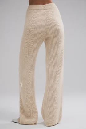 Winter Magic kasjmierbroek met wijde pijpen – Birch Heather