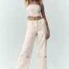 Wollen broek met wijde pijpen uit de Nightcap-collectie – Café au lait