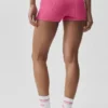 Wollen kasjmier geribbelde Noble-korte broek – Paradise Pink