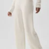 Wollen kasjmier High-Waist broek met wijde pijpen uit de New Class-collectie – Ivory