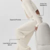 Wollen kasjmier High-Waist broek met wijde pijpen uit de New Class-collectie – Ivory