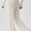 Wollen kasjmier High-Waist broek met wijde pijpen uit de New Class-collectie – Ivory