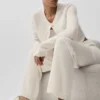 Wollen kasjmier High-Waist broek met wijde pijpen uit de New Class-collectie – Ivory