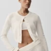 Wollen kasjmier High-Waist broek met wijde pijpen uit de New Class-collectie – Ivory