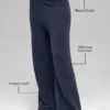 Wollen kasjmier High-Waist broek met wijde pijpen uit de New Class-collectie – Marineblauw