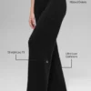 Wollen kasjmier High-Waist-broek met wijde pijpen uit de New Class-collectie – Zwart