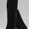 Wollen kasjmier High-Waist-broek met wijde pijpen uit de New Class-collectie – Zwart