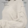 Wollen kasjmier New Class-Hoodie - Bone Heather