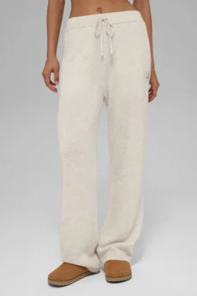 Wollen kasjmier New Class-joggingbroek - Bone Heather