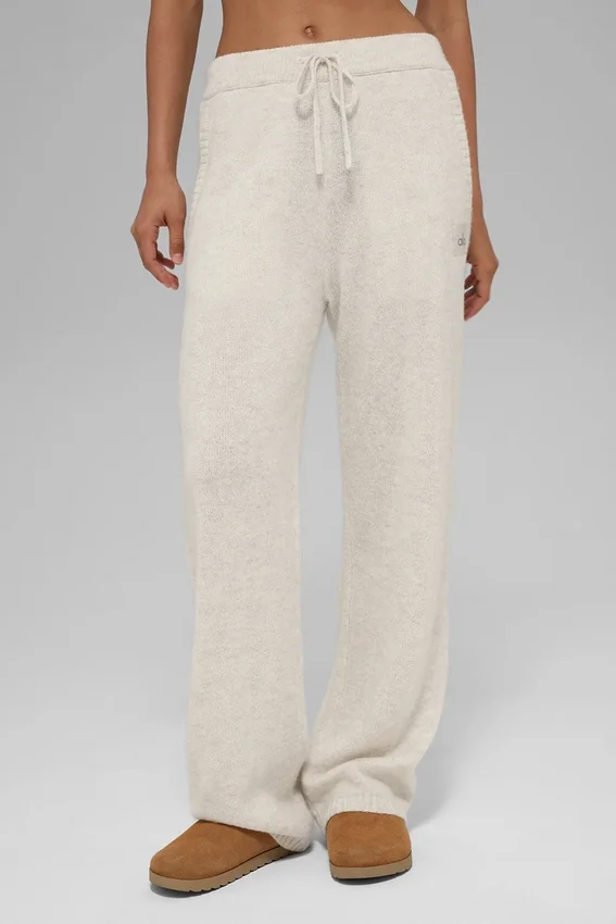 Wollen kasjmier New Class-joggingbroek - Bone Heather