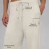 Wollen kasjmier New Class-joggingbroek - Bone Heather