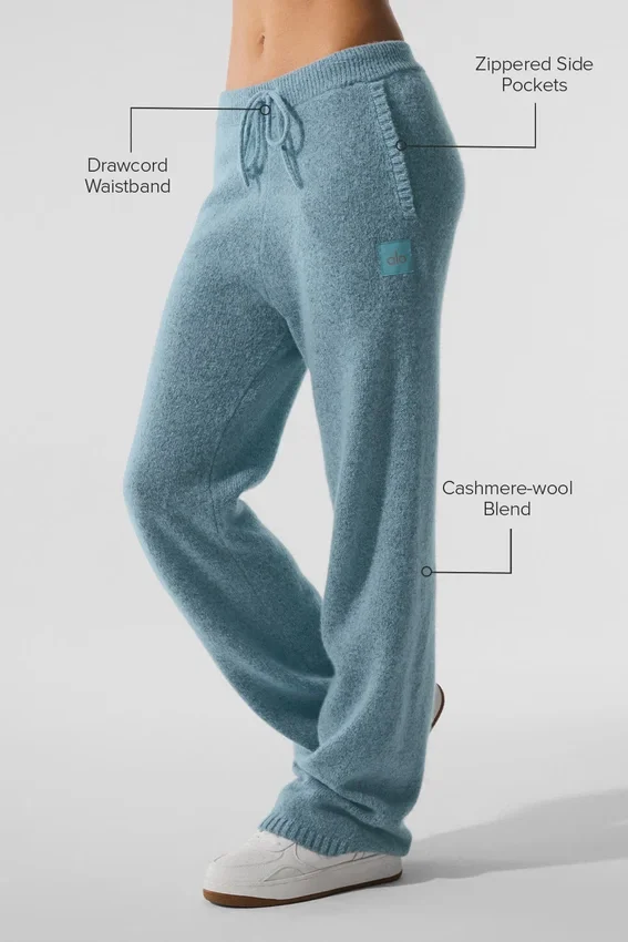 Wollen kasjmier New Class Joggingbroek - Celestial Blue Granite Heather