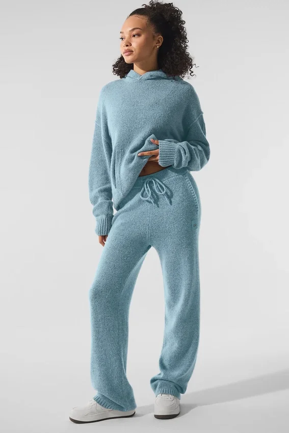 Wollen kasjmier New Class Joggingbroek - Celestial Blue Granite Heather