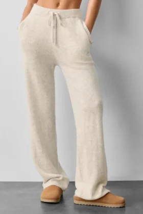 Wollen kasjmier New Class Joggingbroek - Oatmeal Heather
