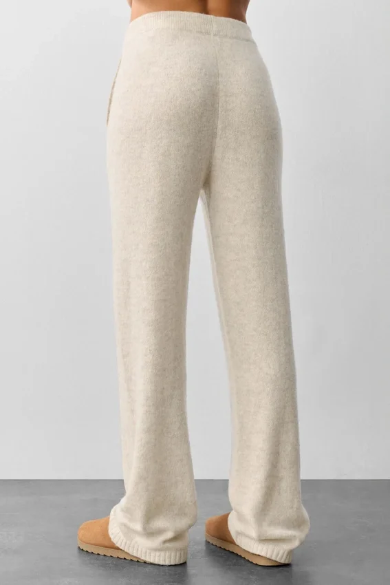 Wollen kasjmier New Class Joggingbroek - Oatmeal Heather
