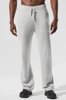 Wollen kasjmier New Class Joggingbroek - Pearl Grey Heather