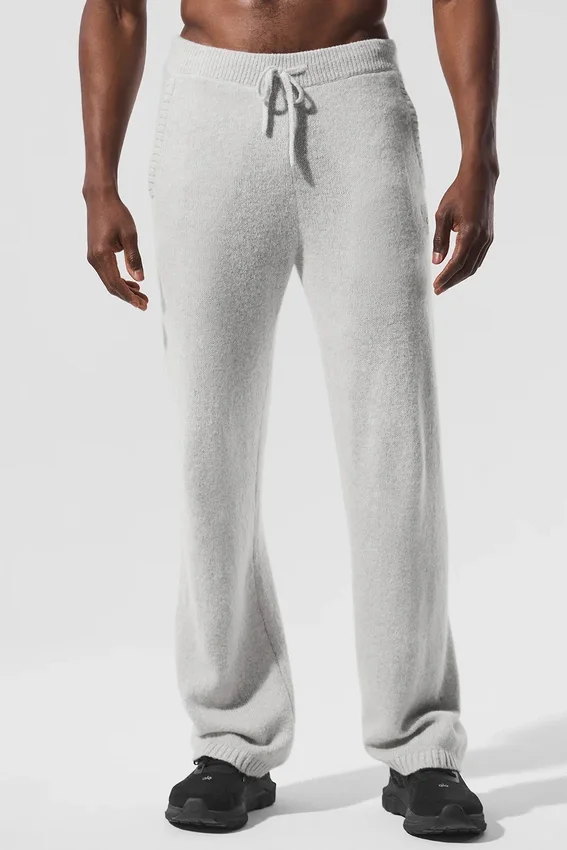 Wollen kasjmier New Class Joggingbroek - Pearl Grey Heather