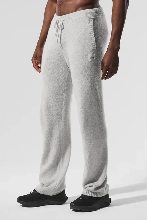 Wollen kasjmier New Class Joggingbroek - Pearl Grey Heather