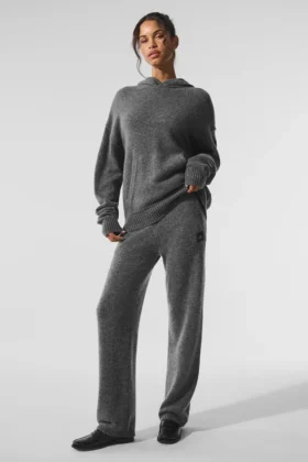 Wollen kasjmier New Class-joggingbroek - Platina-grijs