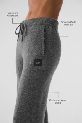 Wollen kasjmier New Class-joggingbroek – Platina-grijs