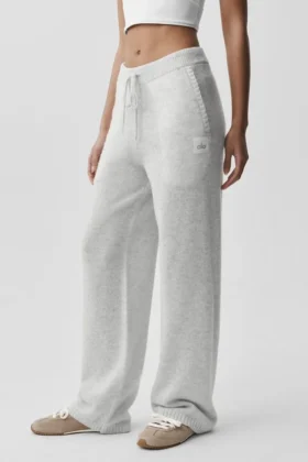 Wollen kasjmier New Class Joggingbroek - White Heather