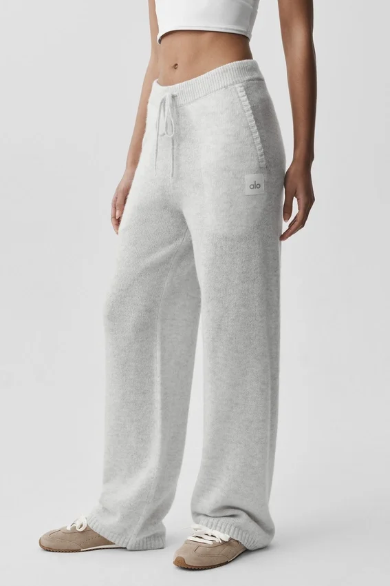 Wollen kasjmier New Class Joggingbroek - White Heather