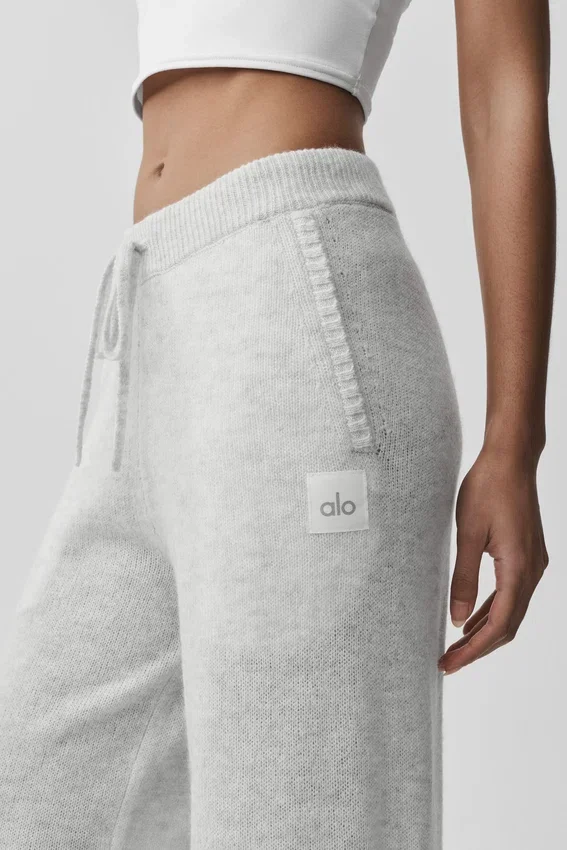 Wollen kasjmier New Class Joggingbroek - White Heather