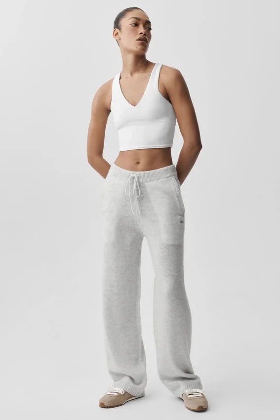 Wollen kasjmier New Class Joggingbroek - White Heather