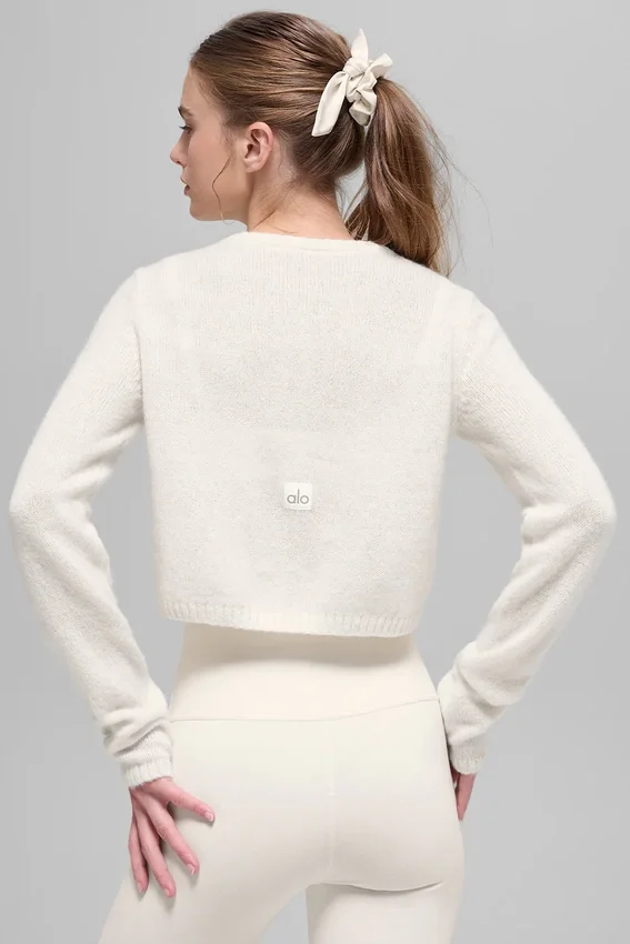 Wollen kasjmier New Class kort vest - Ivoor