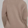 Wollen kasjmier New Class oversized trui met V-hals - Chai Latte