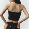 Wollen Nightcap-corsettop - Zwart