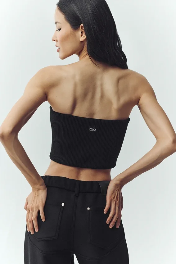 Wollen Nightcap-corsettop - Zwart