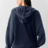 Wool Cashmere New Class Hoodie met volledige ritssluiting - Navy