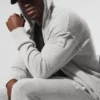 Wool Cashmere New Class Hoodie met volledige ritssluiting - Pearl Grey Heather